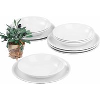 Seltmann Weiden Tafelservice "Geschirr-Set Compact", (Set, 12 tlg.), Geschirr, Teller Set, weiß, Made in Germany, 12 Teile, für 6 Personen von Seltmann Weiden