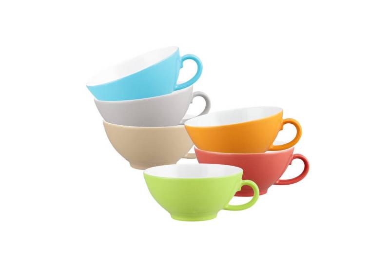 Seltmann Weiden Tasse Liberty Pure Colors Teetassen 140 ml 6er Set, Porzellan von Seltmann Weiden