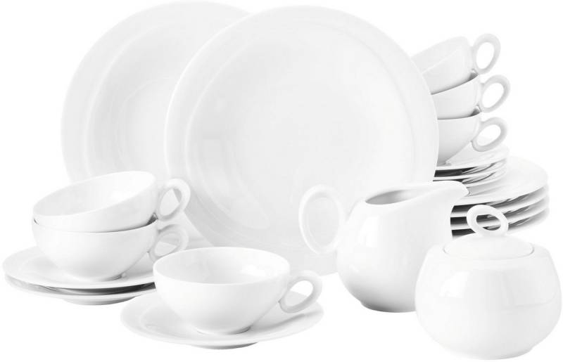 Seltmann Weiden Teeservice Geschirr-Set Trio (20-tlg), 6 Personen, Porzellan, Made in Germany, 20 Teile, für 6 Personen von Seltmann Weiden