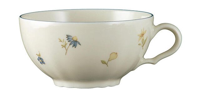 Teetasse 0,14 l Marie-Luise Streublume blauer Rand von Seltmann Weiden