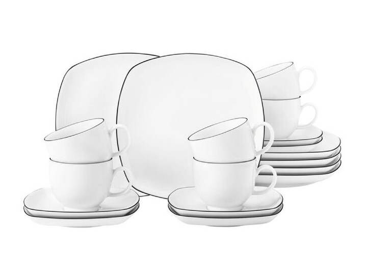 Kaffeeservice LIDO eckig 18 teilig Black Line Kaffeeservice LIDO eckig 18 teilig Black Line von Seltmann