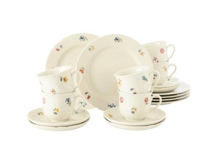 Seltmann, Geschirrset, Marieluise Elfenbein Blütenmeer Kaffeeservice (18 Stück) von Seltmann