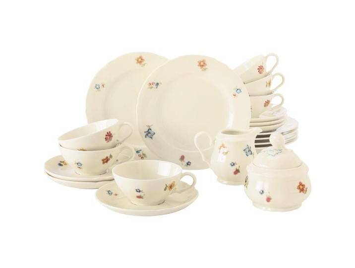 Seltmann, Geschirrset, Marieluise Elfenbein Blütenmeer Teeservice (20 Stück) von Seltmann