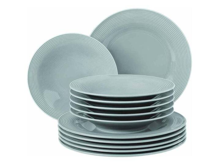 Seltmann, Geschirrset, Weiden Tafelservice Beat Arktisblau uni 12 teilig (12 Stück) von Seltmann