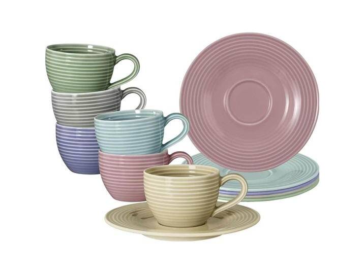 Seltmann, Tasse, Beat Color Glaze Espressotassen mit Untertassen (100 ml, 6 x) von Seltmann