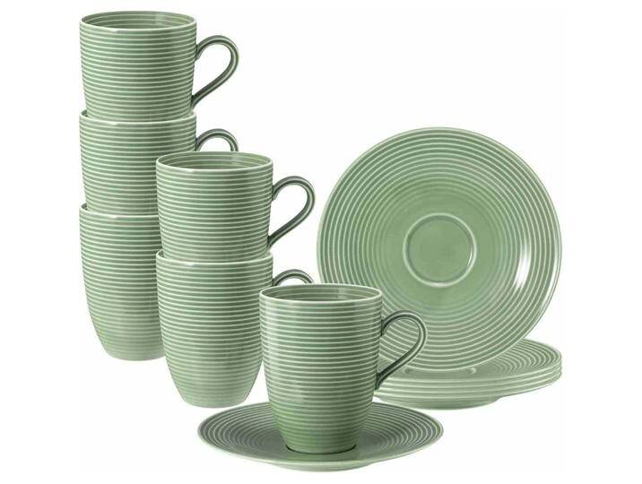 Seltmann, Tasse, Beat Color Glaze Henkelbecher mit Untertassen (350 ml, 6 x) von Seltmann