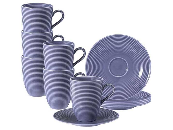 Seltmann, Tasse, Beat Color Glaze Henkelbecher mit Untertassen (350 ml, 6 x) von Seltmann