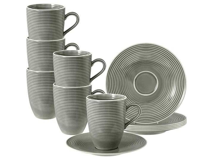 Seltmann, Tasse, Beat Color Glaze Henkelbecher mit Untertassen (350 ml, 6 x) von Seltmann