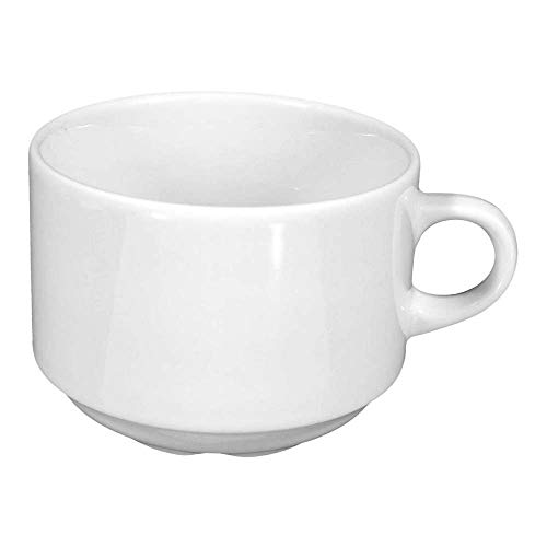 Seltmann 001.313300 Toscana Porzellan Obere zur Milchkaffeetasse, Rund, Weiß, 3 Dekor, 0.25 L, 8.7cm Durchmesser, 6.2cm Höhe, 6 Stück von Seltmann Weiden