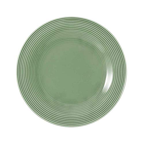 SELTMANN WEIDEN Frühstücksteller - Durchmesser 23,3 cm - Höhe 2 cm - Beat - Form: Rund mit Rillenrelief - moderner Stil - Salbeigrün - Color Glaze von Seltman Weiden