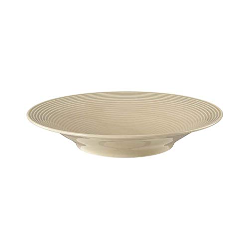 SELTMANN WEIDEN Suppenteller - Durchmesser 22,5 cm - Höhe 4,1 cm - Beat - Form: Rund mit Rillenrelief - moderner Stil - Sandbeige - Color Glaze von Seltman Weiden