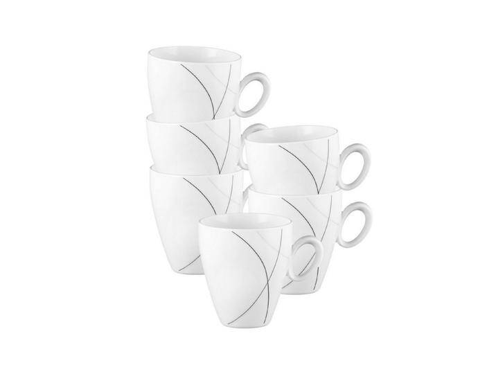 Seltmann Weiden Becher Trio Highline Becher mit Henkel 0,3 l 6er Set, Porzellan, grau Seltmann Weiden Becher Trio Highline Becher mit Henkel 0,3 l 6er Set, Porzellan, grau von Seltmann