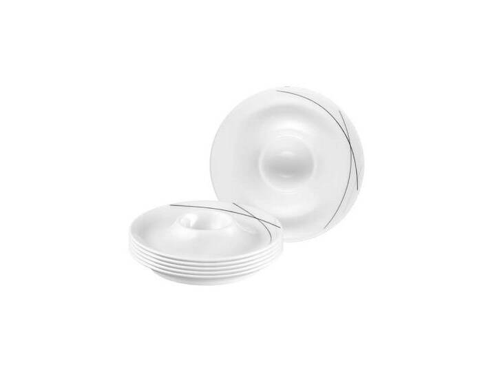 Seltmann Weiden Eierbecher Trio Highline Eierbecher mit Ablage 6er Set, (Set), weiß von Seltmann