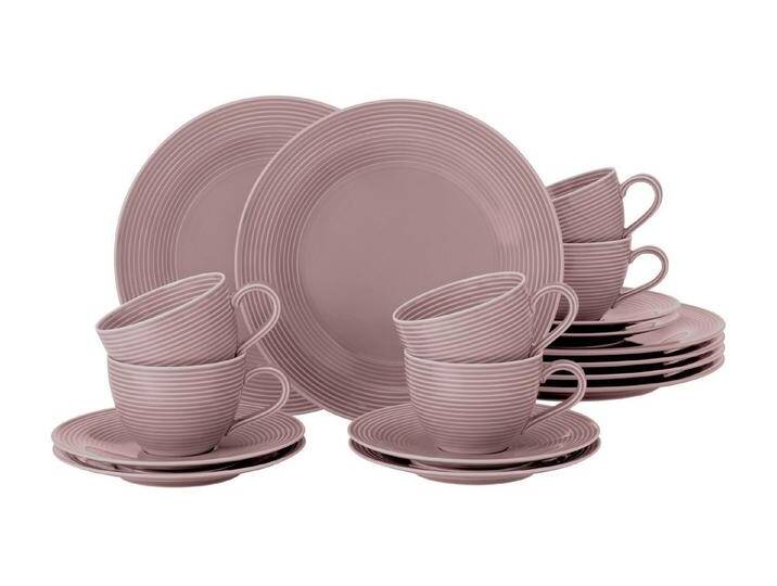 Seltmann Weiden Kaffeeservice Beat Altrosa Kaffeeservice 18-tlg., 6 Personen, Porzellan, rosa von Seltmann