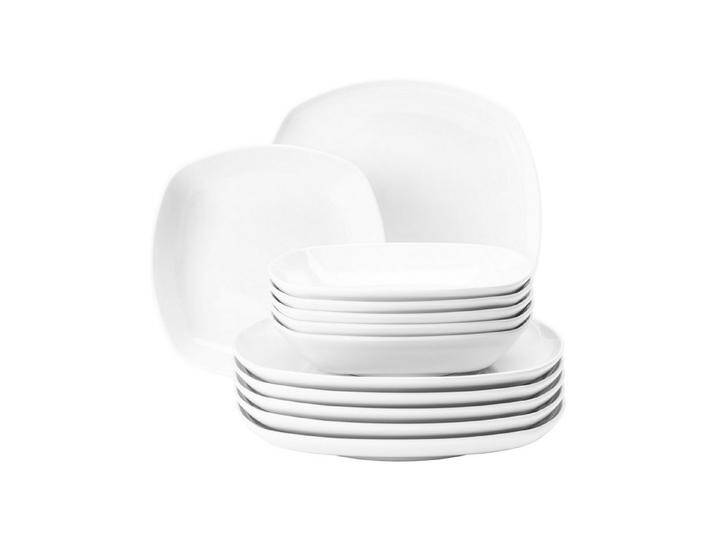 Seltmann Weiden Kombiservice Lido Tafelservice 12er Set (12-tlg), Porzellan, weiß von Seltmann