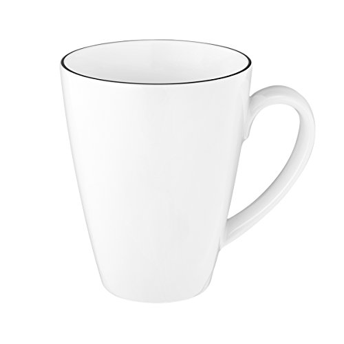 Seltmann Lido Black Line Becher, Porzellan, Weiß, 11.8 cm Seltmann Lido Black Line Becher, Porzellan, Weiß, 11.8 cm von Seltmann Weiden