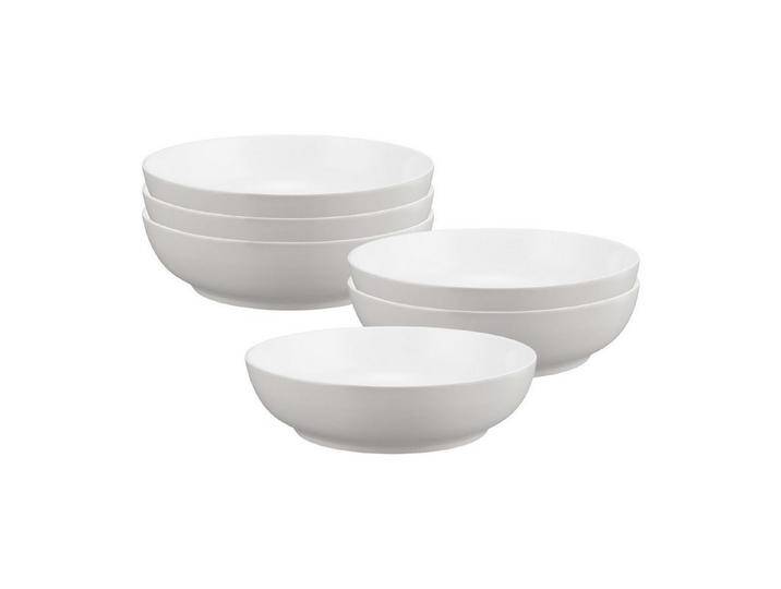 Seltmann Weiden Schale Liberty Pure Colors Foodbowls ø 25 cm 6er Set, Porzellan, (6x Schale, 6-tlg), grau, New Grey von Seltmann