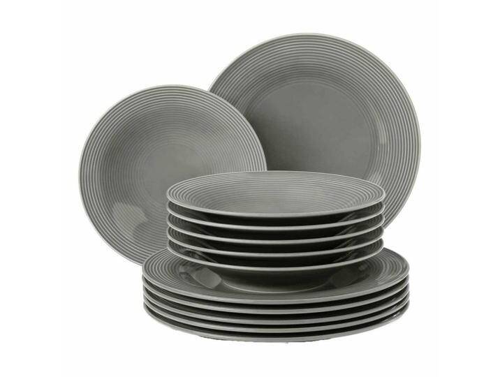 Seltmann Weiden TAFELSERVICE, Grau, Keramik, Rund, 32.3x23.5x32.3 cm, Essen & Trinken, Geschirr, Geschirr-Sets von Seltmann