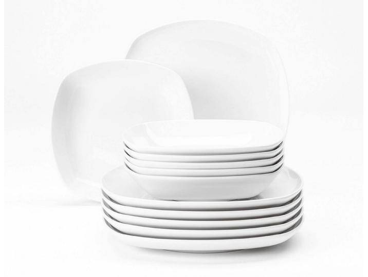 Seltmann Weiden Tafelservice Geschirr-Set Lido (12-tlg), 6 Personen, Porzellan, Geschirr, Teller-Set, Teller 12 Teile, für 6 Personen, Made in Germany von Seltmann