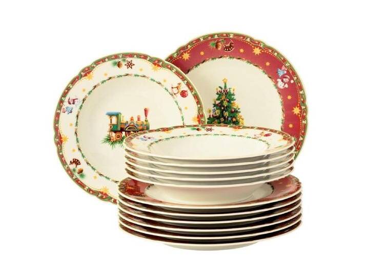 Seltmann Weiden Tafelservice Marie Luise Weihnachtsnostalgie Tafelservice 12tlg., 6 Personen, Porzellan, bunt Seltmann Weiden Tafelservice Marie Luise Weihnachtsnostalgie Tafelservice 12tlg., 6 Personen, Porzellan, bunt von Seltmann