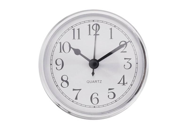 Selva Technik Wanduhr Einsteckwerk GD Ø 78mm, Zifferblatt silber, arabische Zahlen von Selva Technik