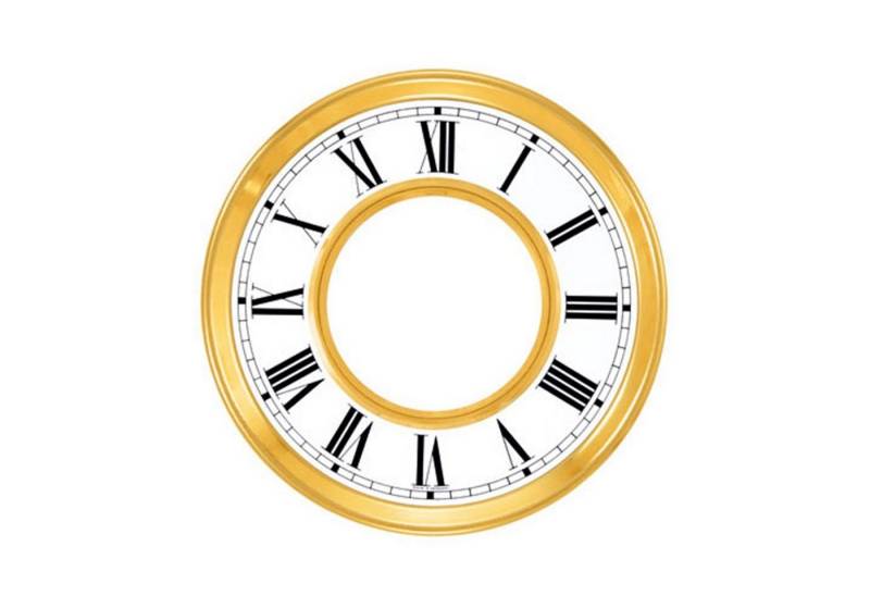 Selva Technik Wanduhr Regulateur-Zifferblatt mit römischen Zahlen ohne Aufzugsloch und Blindplatine Ø:152mm von Selva Technik
