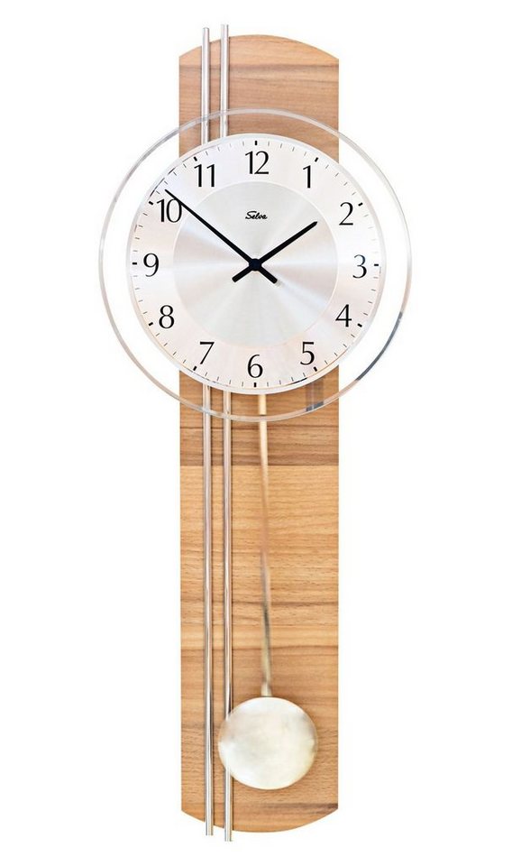 Selva Technik Wanduhr SELVA Funk-Pendelwanduhr Buche Garching von Selva Technik