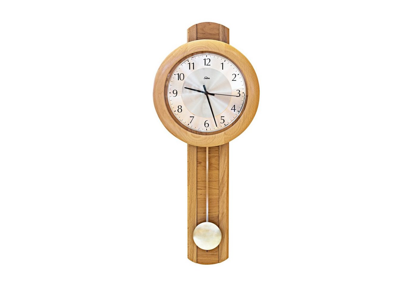 Selva Technik Wanduhr SELVA Funk-Pendelwanduhr Buche Gauting von Selva Technik