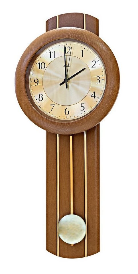 Selva Technik Wanduhr SELVA Funk-Pendelwanduhr Kirsche Gilching von Selva Technik