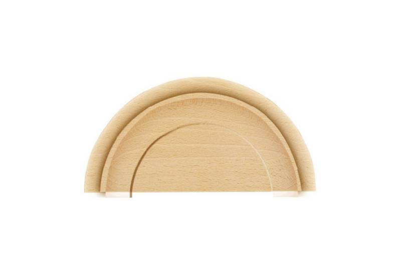 Selva Technik Wanduhr Zierteil Halbscheibe Holz von Selva Technik