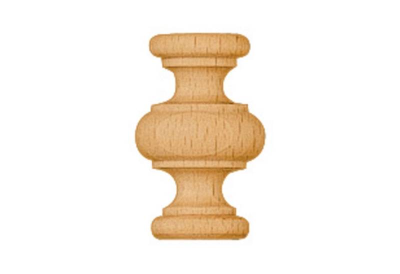 Selva Technik Wanduhr Zierteil gedrechselt Buche Holz von Selva Technik