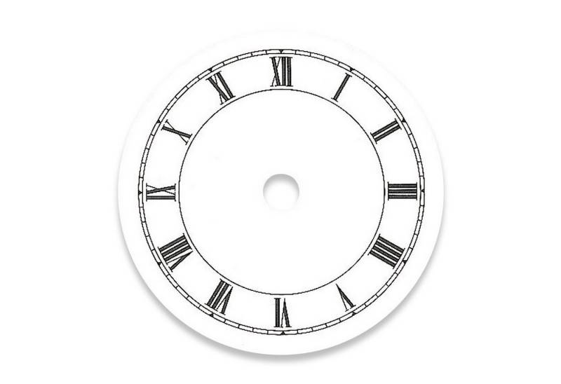 Selva Technik Wanduhr Zifferblatt Aluminium römische Zahlen Ø 57mm von Selva Technik