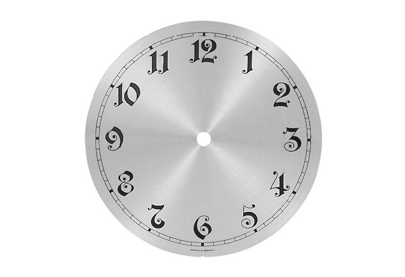 Selva Technik Wanduhr Zifferblatt Aluminium silber matt mit arabische Zahlen von Selva Technik