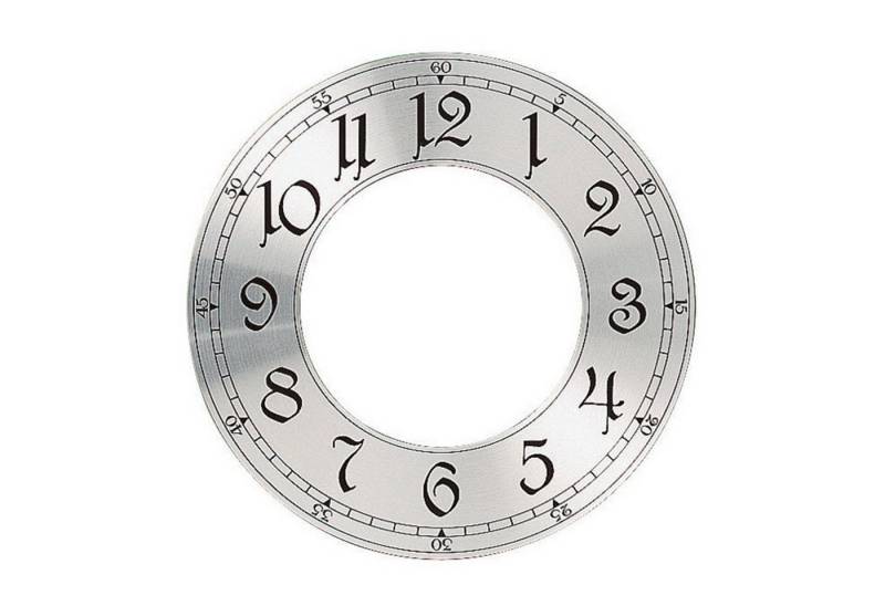 Selva Technik Wanduhr Zifferblattreif Aluminium arabische Zahlen silber Ø 182,5 mm von Selva Technik