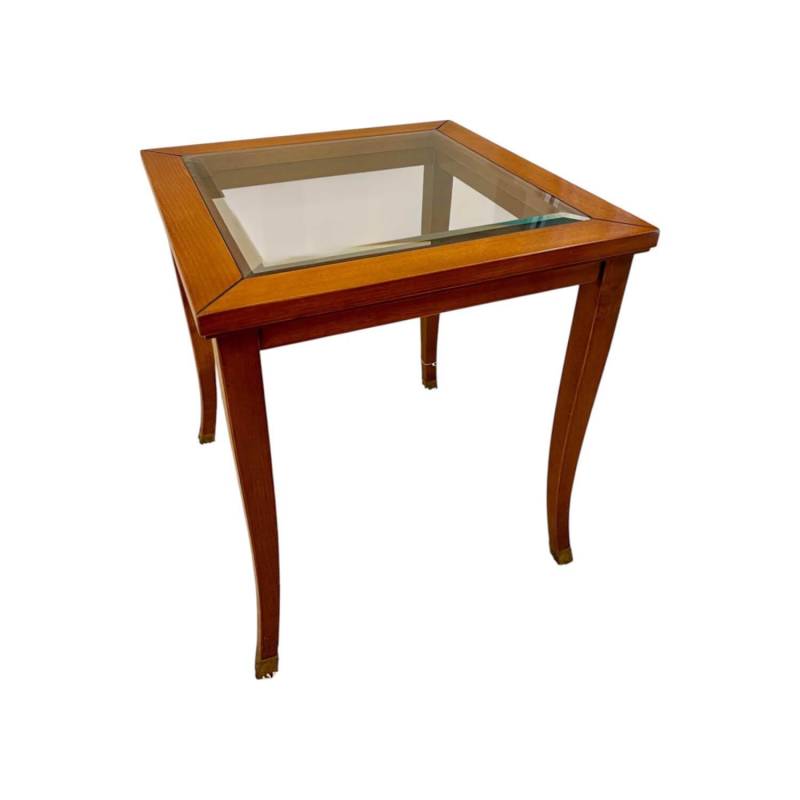 Lampentisch 3183 MM Platte Glas Gestell Französischer Kirschbaum Handgewachst Un... von Selva