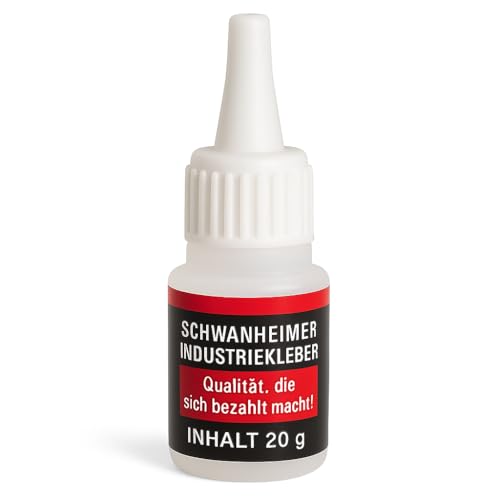 SCHWANHEIMER Industriekleber Nr. 100 – 20 g – Verbindet mit- und untereinander dauerhaft Materialien (wie METALL, Holz, Gummi, Stein etc.) – Kann auch im MODELLBAU eingesetzt werden – C345576 von BDLLMDES
