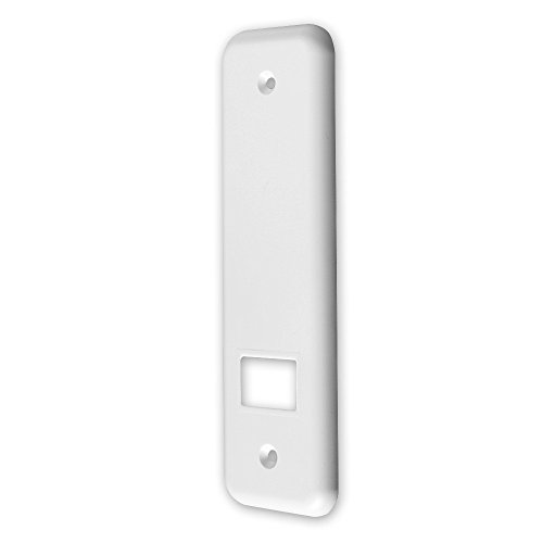 Deckplatte für Einlass-Gurtwickler 'M', abgerundet, Farbe: weiß, Lochabstand: 160 mm, Abmessungen: 210 x 64 x 8 mm, für Gurtbreite: 23 mm, von EVEROXX® von EVEROXX
