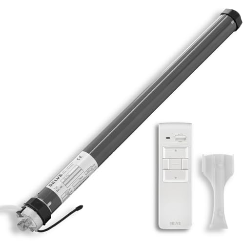 SELVE SE Pro 1/10-RC Ø35 Funk-Rollladenmotor für Welle SW 40, 15 U/min, inkl. SW 40 Wellenadapter, inkl. 3,0 m Kabel von Selve