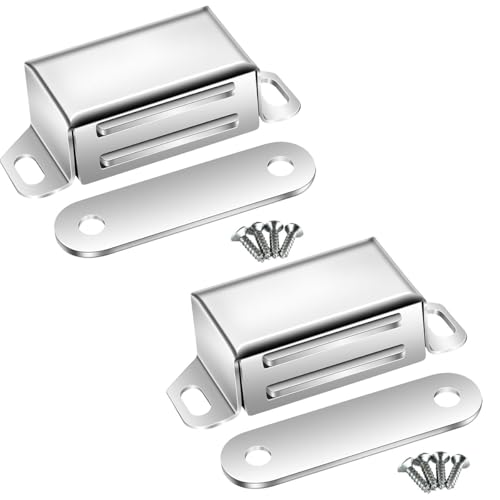 Selyse Magnetschnäpper Türmagnete für Schranktüren, Starke 14kg Magnetverschlüsse Edelstahl Schubladen Magnet Türschließer, Magnet für Möbel und Balkontüren (2 Stück) von Selyse