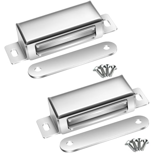 Selyse Magnetschnäpper Türmagnete für Schranktüren, Starke 30kg Magnetverschlüsse Edelstahl Schubladen Magnet Türschließer, Magnet für Möbel und Balkontüren (2 Stück) von Selyse