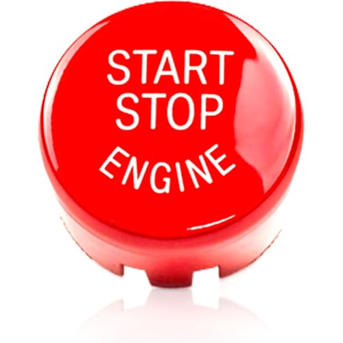 Selyse Start-Stopp-Taste, Austausch Motorstartknopf Hochglanz, Startknopf für Serie 1 2 3 4 5 6 7 Serie X1 X3 X4 X5 X6 / F20 F30 F10 F01 G30 G11 (Rot) von Selyse