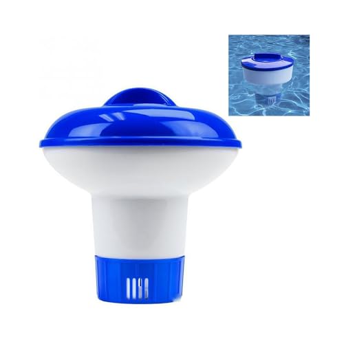 Semazz Schwimmender Chlorspender,5 Zoll Chlor Schwimmer Schwimmende Chlortablettenhalter Einfaches Nachfüllen Chlorgranulat Tabletten Schwimmer Spender für Hot Tub Paddling Schwimmbad Spa Wasserparks von Semazz