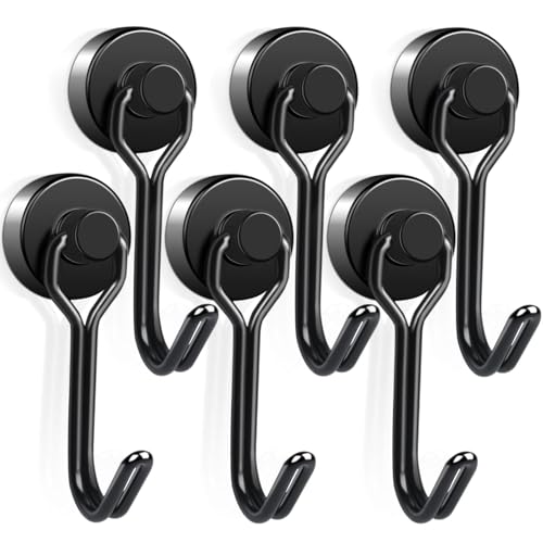 Semazz Magnethaken Extra Stark,6 PCS Neodym Magnetische Haken Schwarz Magnethaken Magnete Haken zum Aufhängen Semazz Magnethaken Extra Stark,6 PCS Neodym Magnetische Haken Schwarz Magnethaken Magnete Haken zum Aufhängen von Semazz
