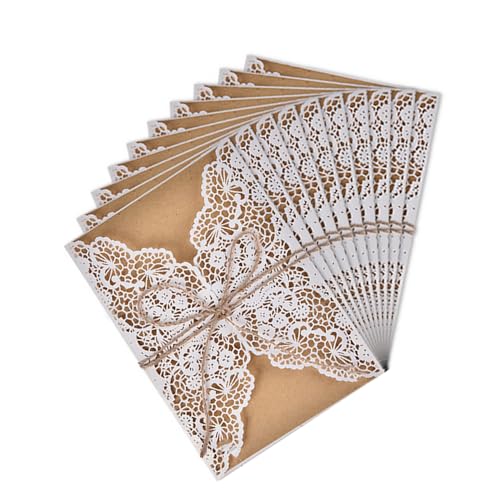 Semazz Wedding Hochzeit EinladungsKarten,10er Pack Retro Hochzeitseinladung Laser Geschnitten mit Leeren Kraftpapier Innenbögen,Umschlag Juteschnur Handgefertigte Vintage Karte für Hochzeit Semazz Wedding Hochzeit EinladungsKarten,10er Pack Retro Hochzeitseinladung Laser Geschnitten mit Leeren Kraftpapier Innenbögen,Umschlag Juteschnur Handgefertigte Vintage Karte für Hochzeit von Semazz