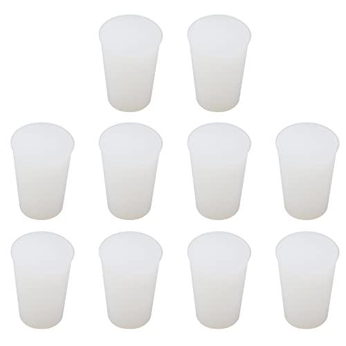 Semetall 10 Stück Vollgummi-Stopfen, Laborstopfen mit Durchmesser 19 mm x 14 mm, Höhe 26 mm von Semetall