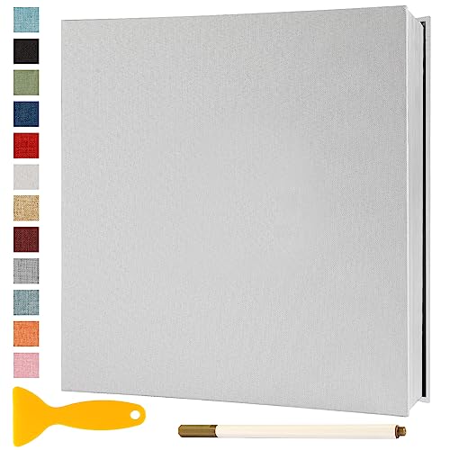 Fotoalbum Selbstklebend 28x27 Groß Fotoalbum Zum Einkleben Scrapbook Selbstgestalten Photo Album Fotobuch Hochzeit Gästebuch Baby Erinnerungsbuch Urlaub Briefmarkenalbum Geburtstag, 60 Seiten Weiß von Semfalbuums