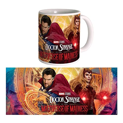 Semic Distribution Marvel Doctor Strange Tasse The sorcerer and the witch weiß, bunt bedruckt, aus Keramik, in Geschenkverpackung., Mehrfarbig, Z109125 von Marvel