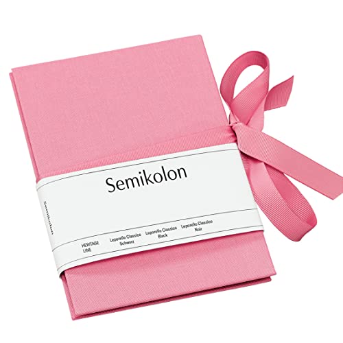 Semikolon 360360 Leporello Classico 12,2 x 17,7 cm - 14 Fotos 10 x 15 cm - Ziehharmonika-Fotobuch - flamingo pink von Semikolon