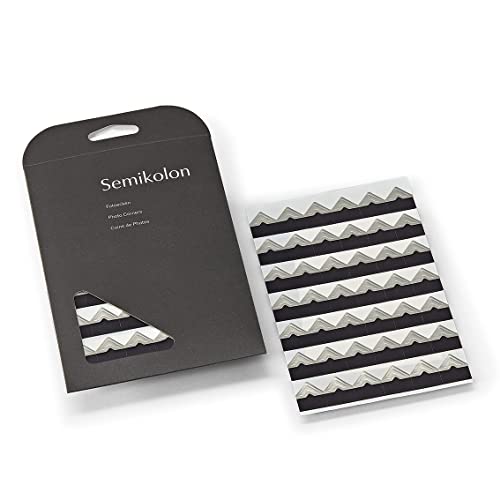 Semikolon 361361 Fotoecken 252 Stück selbstklebend - Vorratspack, Klebepads für Fotobuch und Fotoalbum - Silber von Semikolon