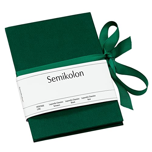 Semikolon 364050 Leporello Classico 12,2 x 17,7 cm - 14 Fotos 10 x 15 cm - Ziehharmonika-Fotobuch - forest grün von Semikolon